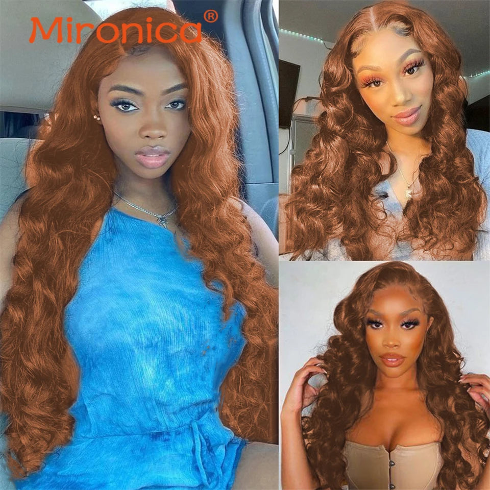 Loose Wave 30# Brown Human Hair  Bundles With 13X4 HD Closure Malaysian Virgin 12A Human Hair 3Bundles With Closure Raw Hair