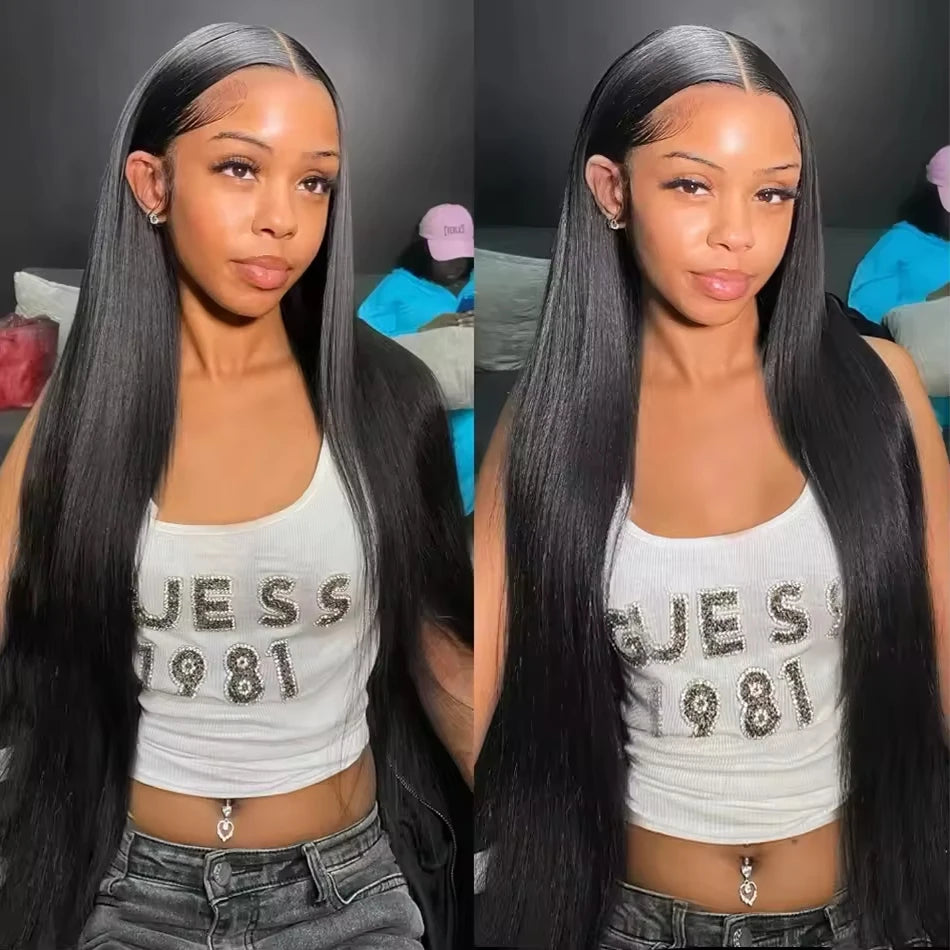 Glueless Wigs HD Transparent Lace Front Human Hair Wig 13x4 13x6 Bone Straight Frontal Wig Pre Plucked 4x4 HD Lace Closure Wig