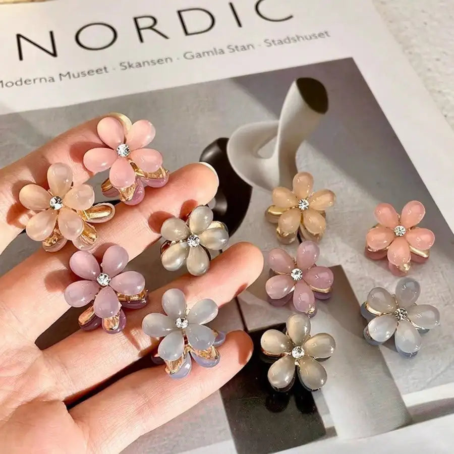 10pcs Super Fairy Flower Claw Clip Hair Clip Side Hair Root Girl Clip Hair Accessories Headwear,Hairpiece,Bangs,Shattered Hair