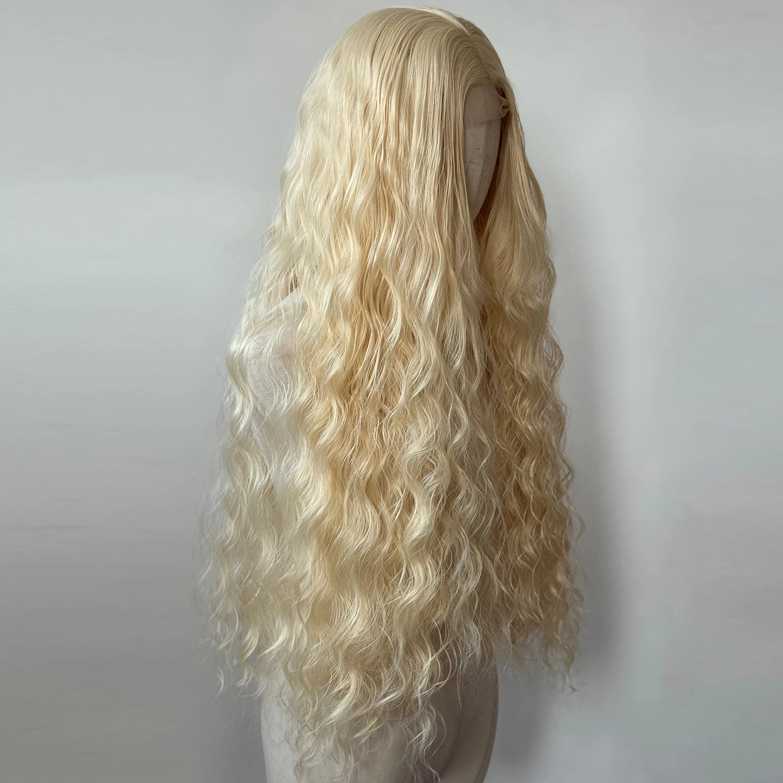 #613 Blonde Wig Synthetic Lace Front Wig Long Loose Wave Lace Front Synthetic Wig Pre Plucked Heat Resistant Fiber Hair
