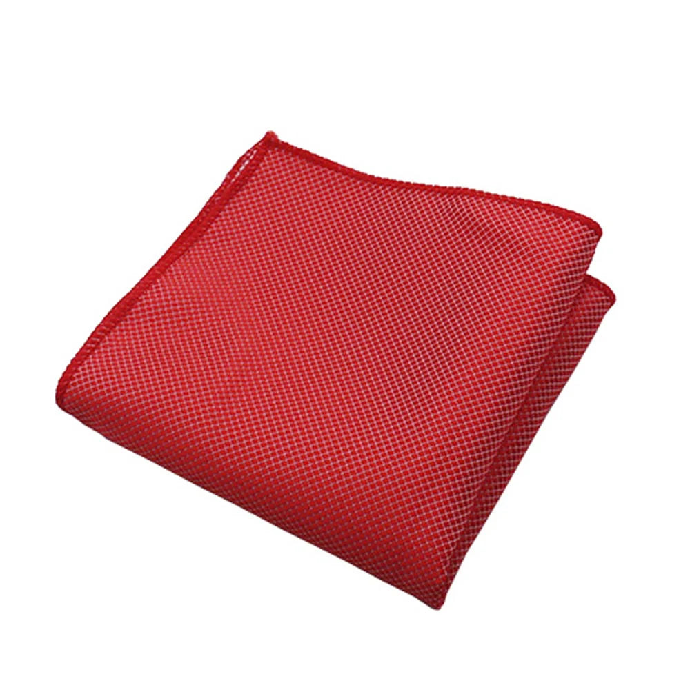 HUISHI Men's Hanky Jacquard Handkerchief Solid Plain Suits Pocket Square For Men Wedding Business Party Kanky Pocket Gifts