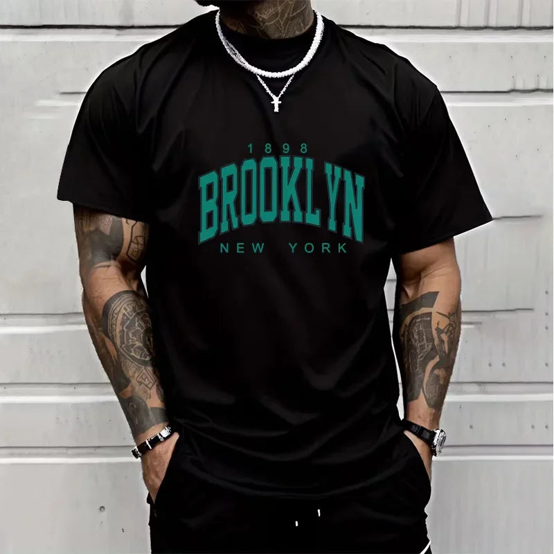 Hot Sales Mens T-shirt Cotton Printing Short Sleeved Daily Casual Tees Outdoors Sports Jogging Man Clothing Loose Soft T-shirt