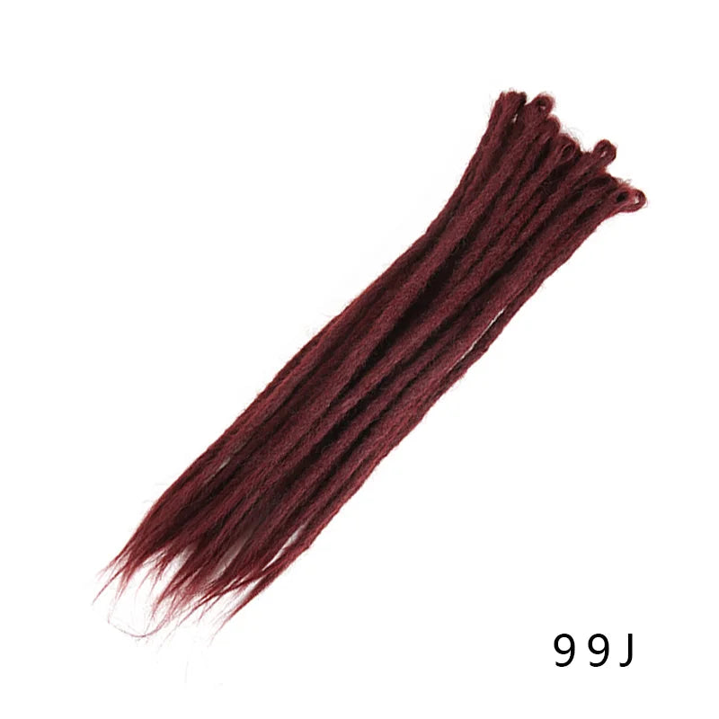 Dreadlocks Extensions Thin 0.7cm Width Synthetic Crochet Braids Hair Dreads Fake Hair Ombre Mint Green Reggae Hip Hop Style Pink
