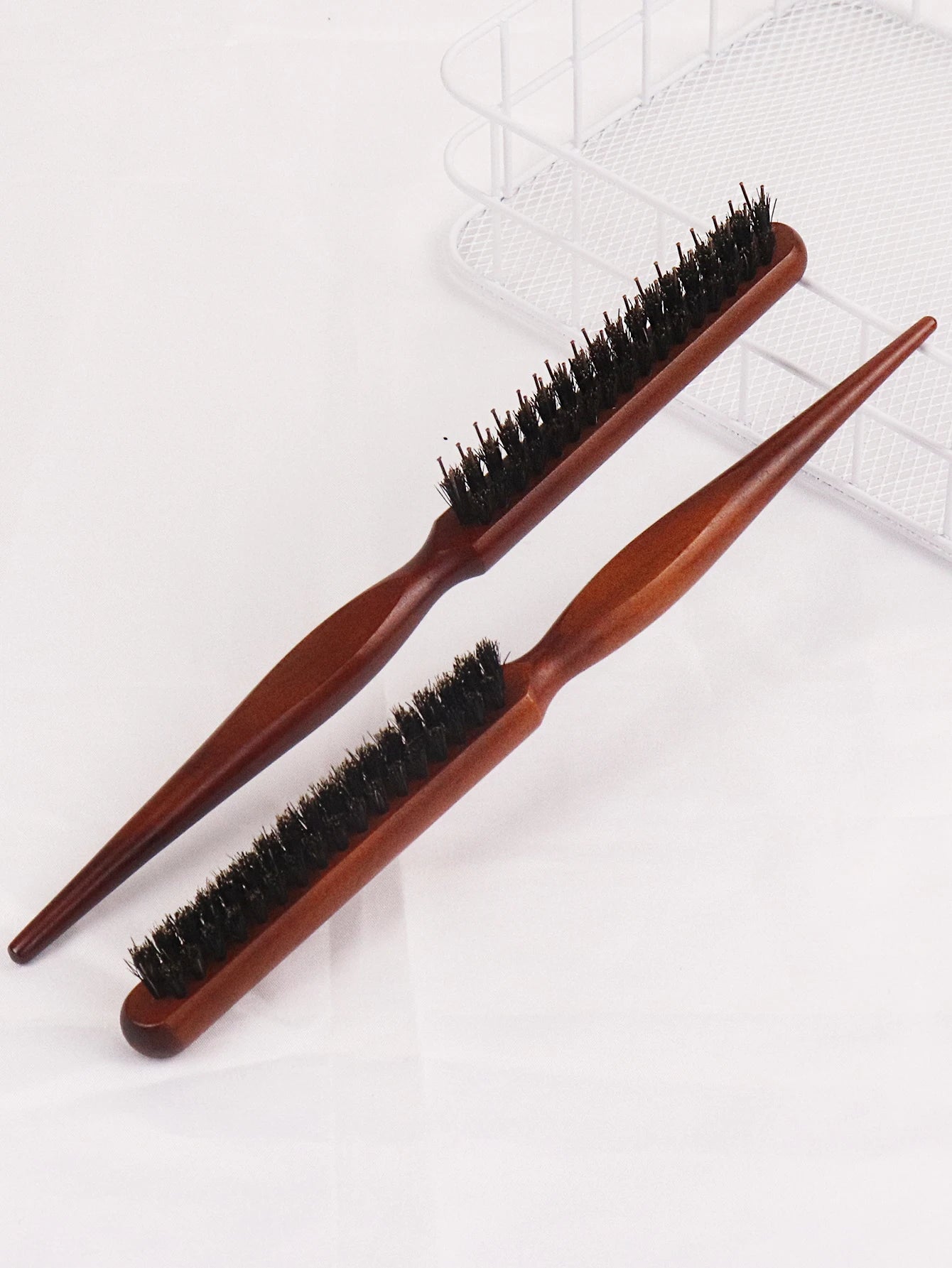 Professional fine line comb back tearing hair brush fluffy wood handle hair brush scalp massage comb Special for real hair wigs