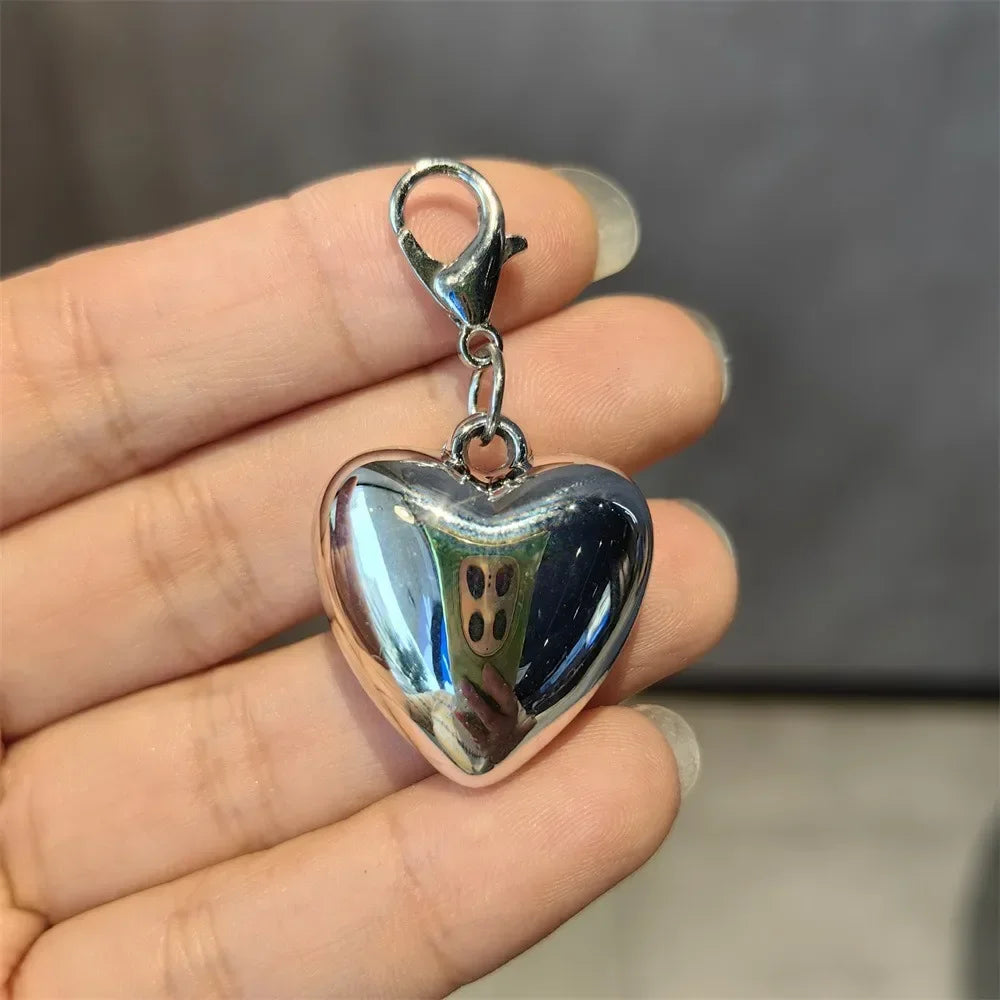 1PCS Fashion Silver Pearl Bow Pendant Gemstone Shoelaces Charms for Sneakers Shoe Decorations Buckle Girl Heart Shoe Charm