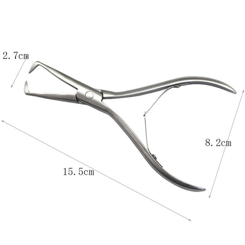 1 PC 5.5 inch Silver Stainless Steel Bent nose Clamp Hair Extension Plier with two hook Keratin Hair Extensions Removal Tools