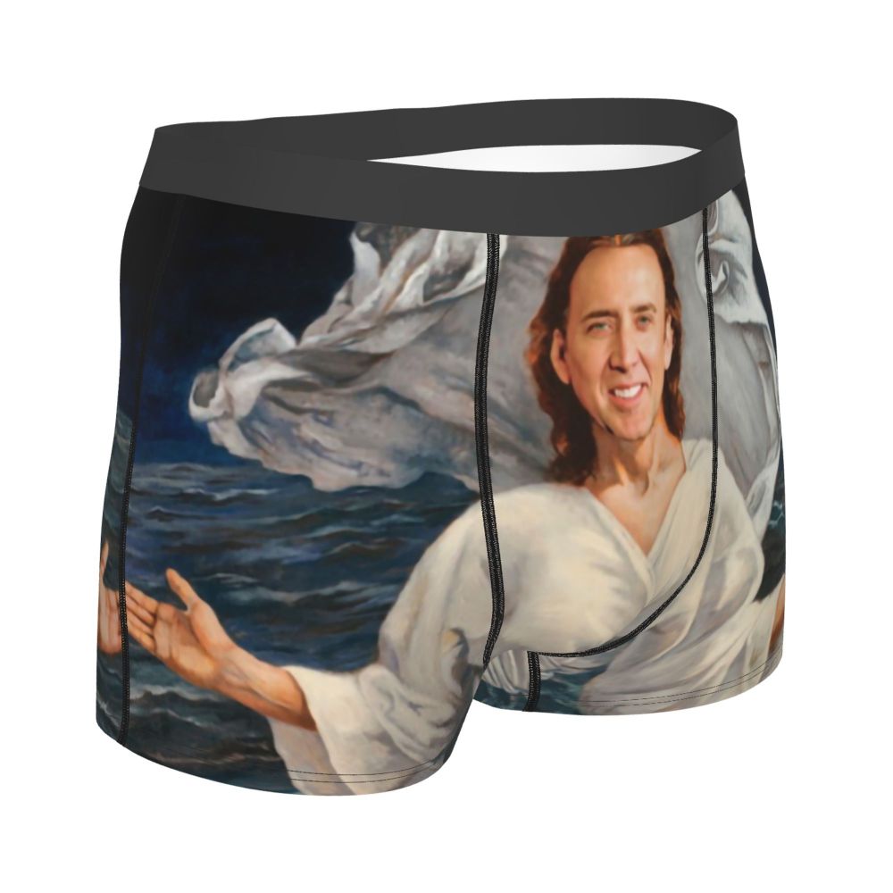 Custom Nicolas Cage Boxer Shorts For Homme 3D Printed Male Nic And His Girls Underwear Panties Briefs Breathbale Underpants