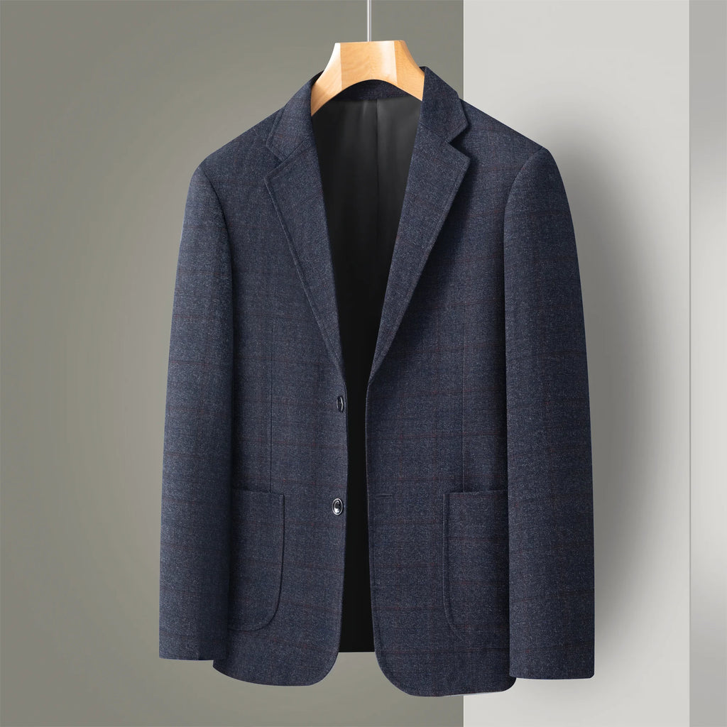 Middle-Aged Men's Business Casual Suit Father's Day Gift Wedding Formal Lightweight Suit Men's 35-60 Years Old Large Size Thin Top Men's Middle-Aged and Elderly Jacket