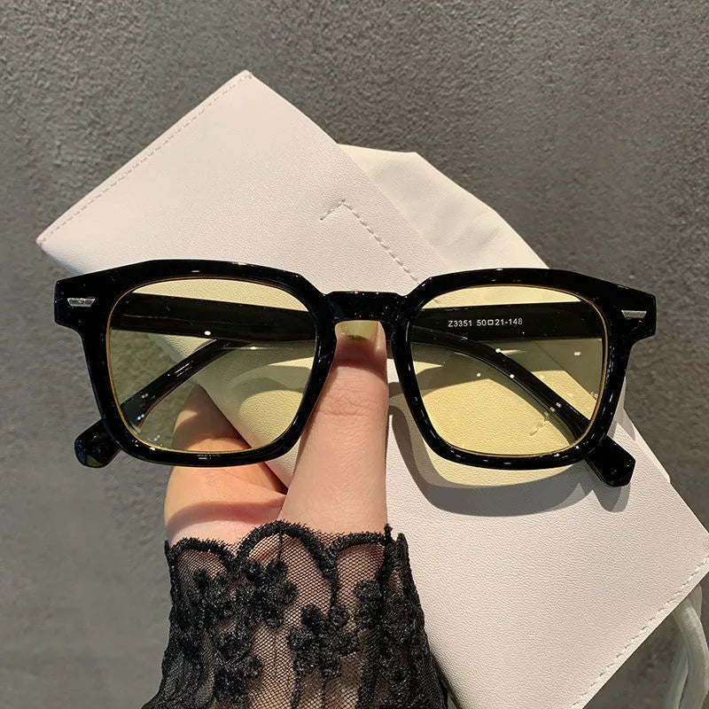 New Vintage Square Sunglasses Women Men Luxury Brand Small Round Sun Glasses Female Small Eyewear Oculos De Sol for Male Female