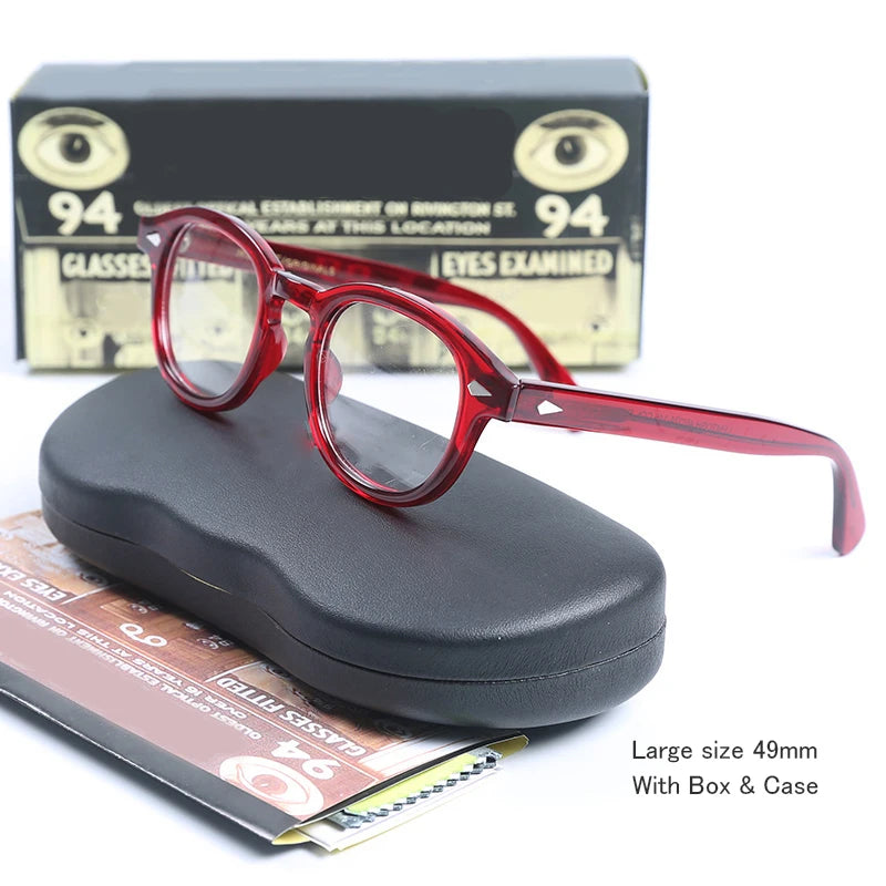 Optical Eyeglasses Frame Men Women Johnny Depp Vintage Glasses Computer Acetate Spectacle Frame For Male Clear Lens