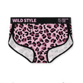 MAIMENG Women's triangle pants Pink leopard print ice silk women underwear 7A antibacterial mid waist comfortable sexy panties