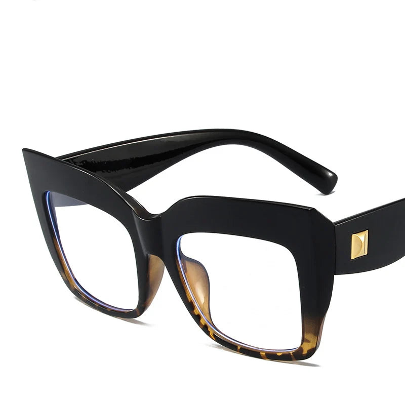 Oversize Women's Glasses Fashion Transparent Square Ladies Eyeglasses Blue Clear Lens Optical Female Eyewear Anti Blue Light