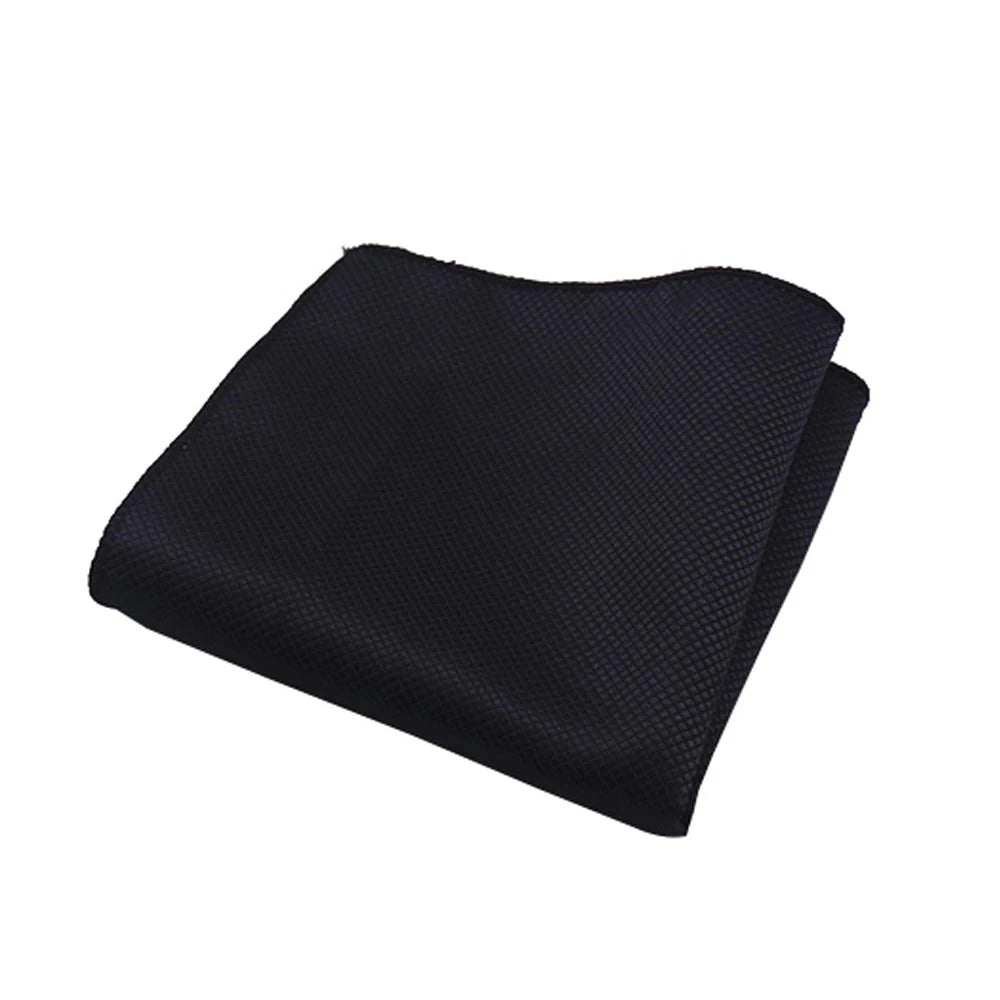 HUISHI Men's Hanky Jacquard Handkerchief Solid Plain Suits Pocket Square For Men Wedding Business Party Kanky Pocket Gifts