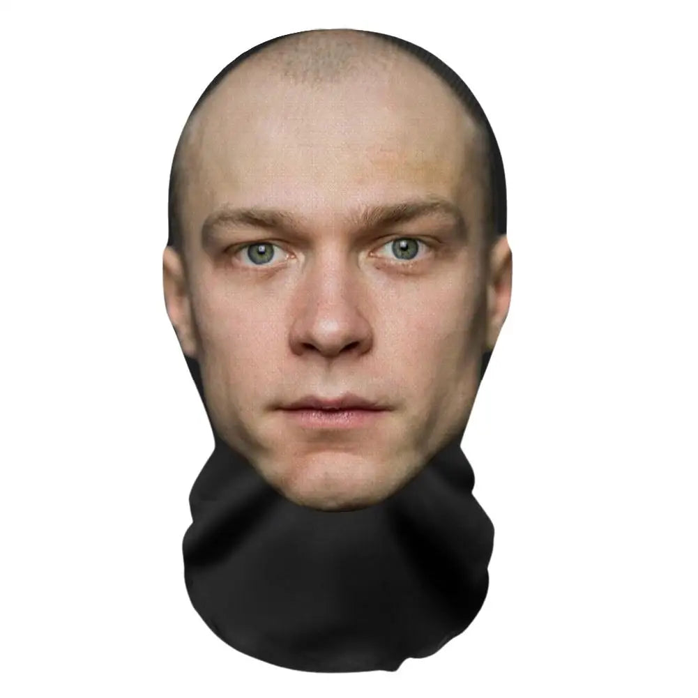 Funny 3D Printed Cosplay Face Mask Elastic Mesh Full Face Realistic Mask For Men Role Play Headdress Balaclava