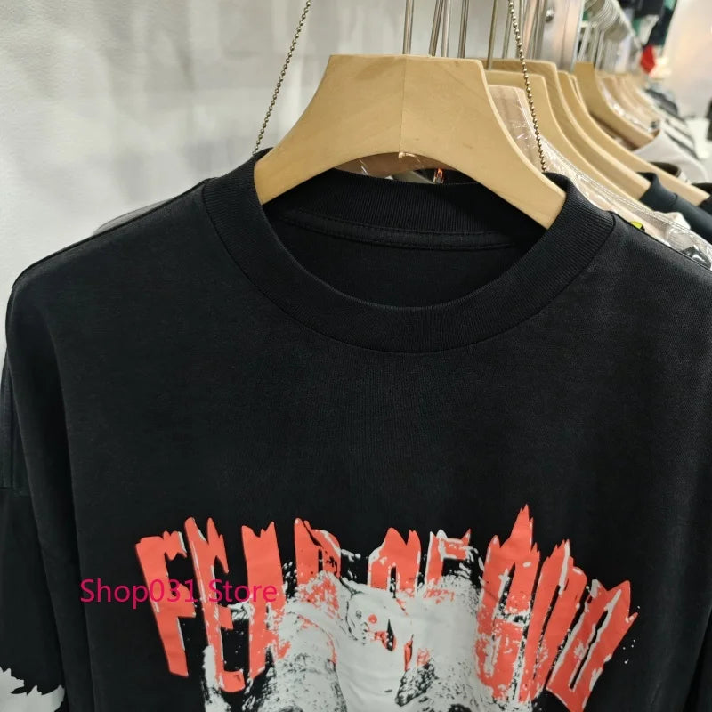 R123 Long Sleeve T Shirt Vintage Washed 100% Cotton Loose Fit Casual Mens Pullover  oversized t shirt