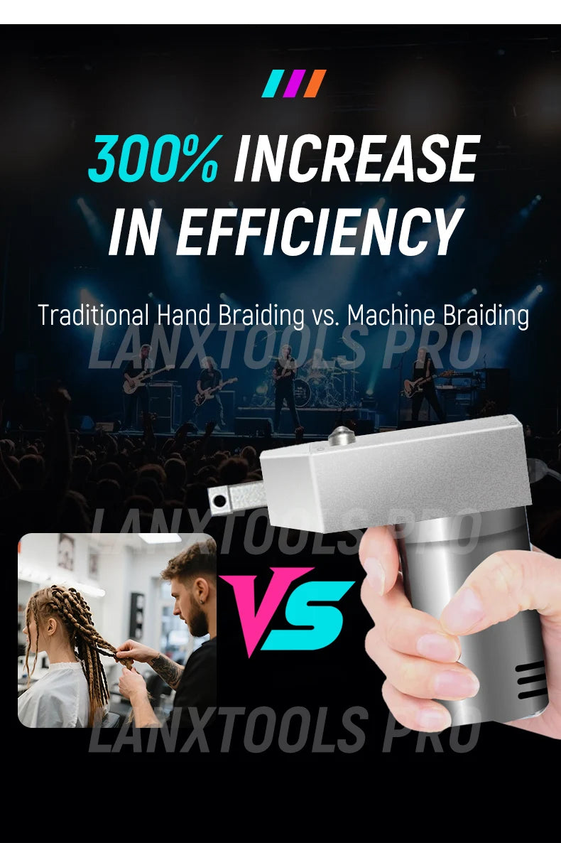 Electric Hair Braider Machine Dreadlock Maker Machine DIY Hair Braider Machine Automatic Braider Salon & Home Use