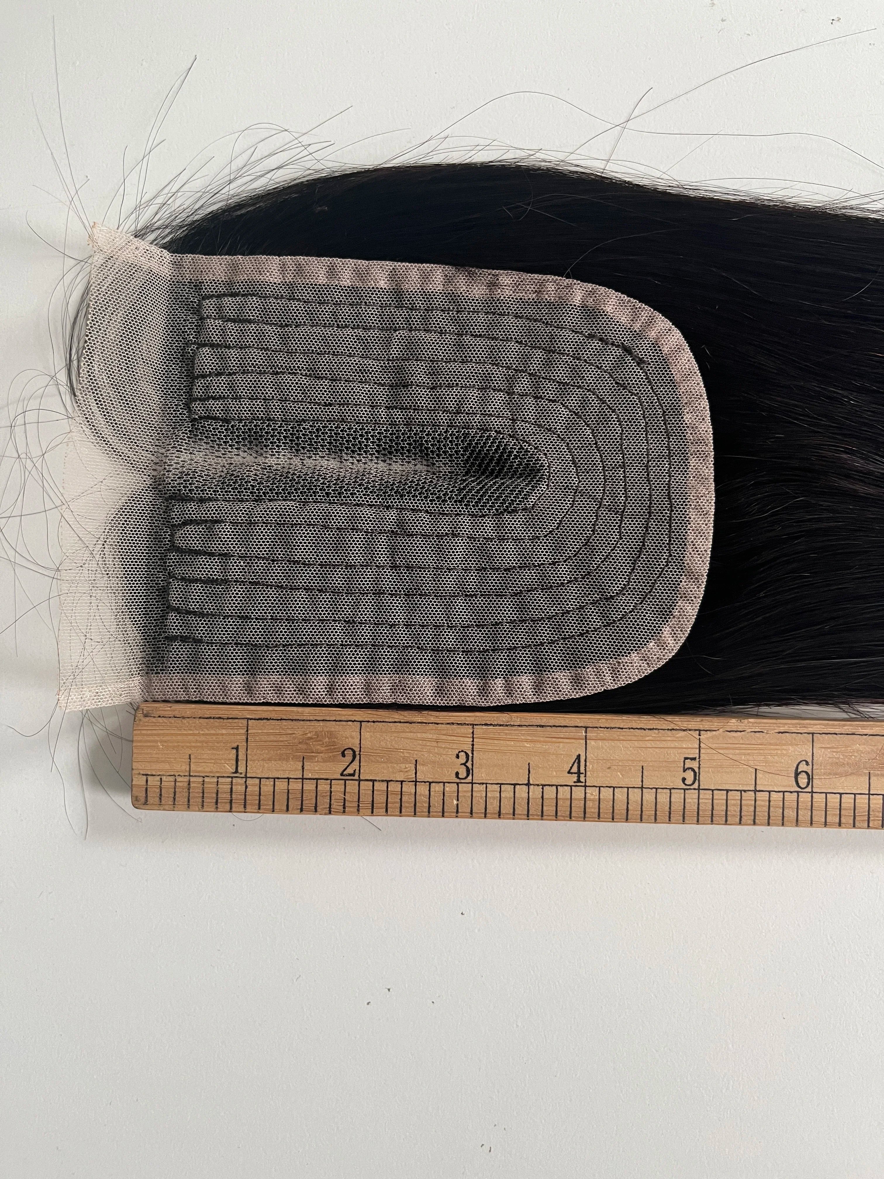 Straight 4x4 T Lace Closure Natural Black Brown Honey Blonde Indian Remy Human Hair Middle Part 10-20 inch Bobbi Collection