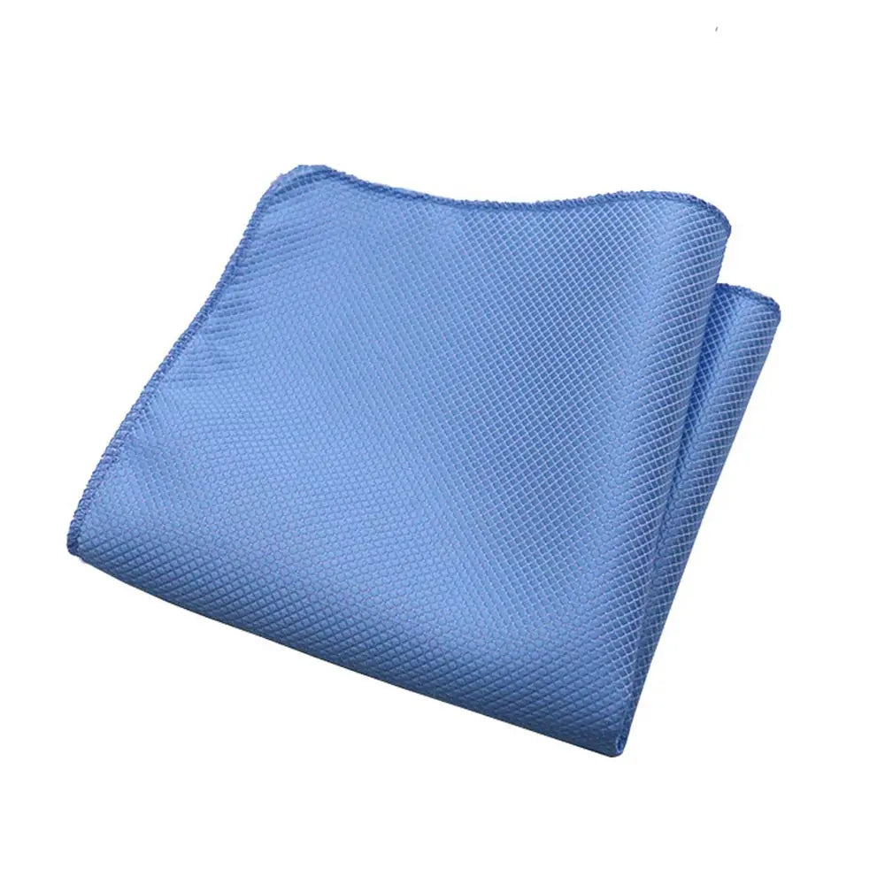 HUISHI Men's Hanky Jacquard Handkerchief Solid Plain Suits Pocket Square For Men Wedding Business Party Kanky Pocket Gifts