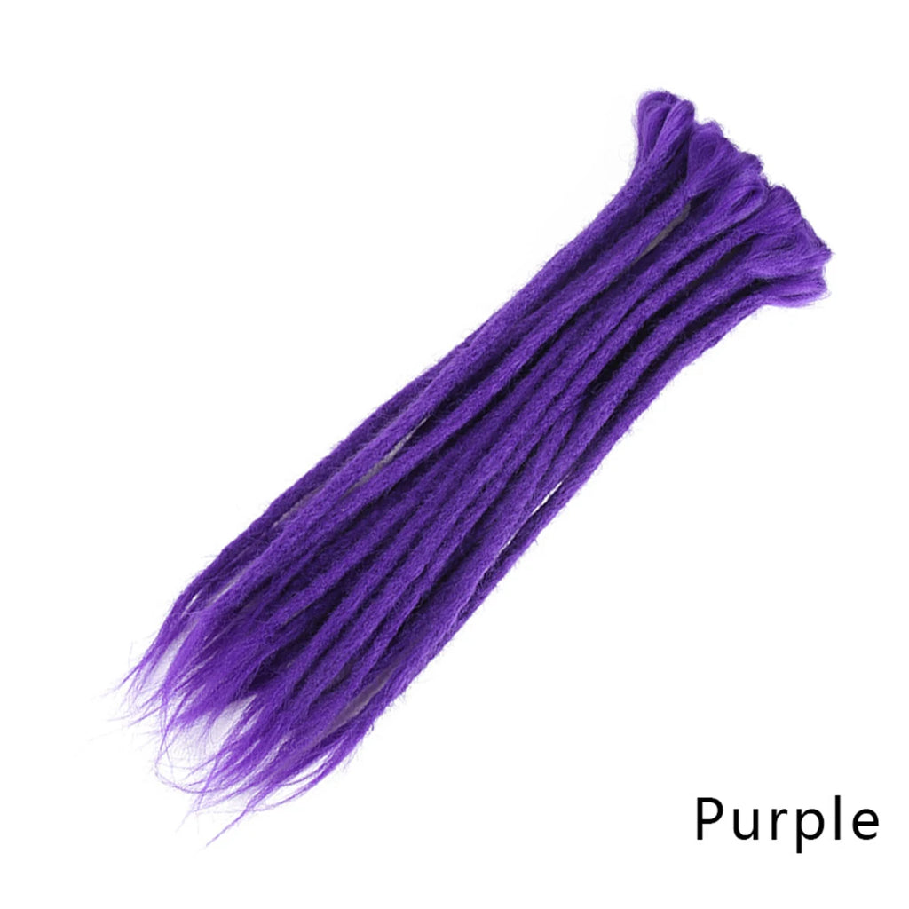 Dreadlocks Extensions Thin 0.7cm Width Synthetic Crochet Braids Hair Dreads Fake Hair Ombre Mint Green Reggae Hip Hop Style Pink