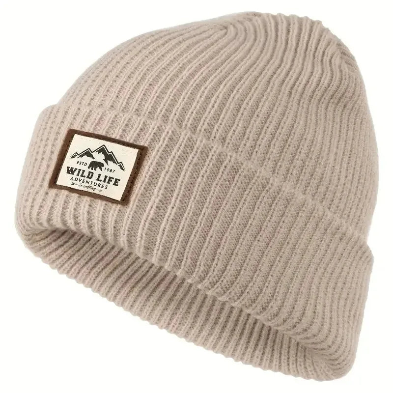 Warm Knitted Hat Jacquard Stripe Ear Protection Warm Trendy Casual Hat