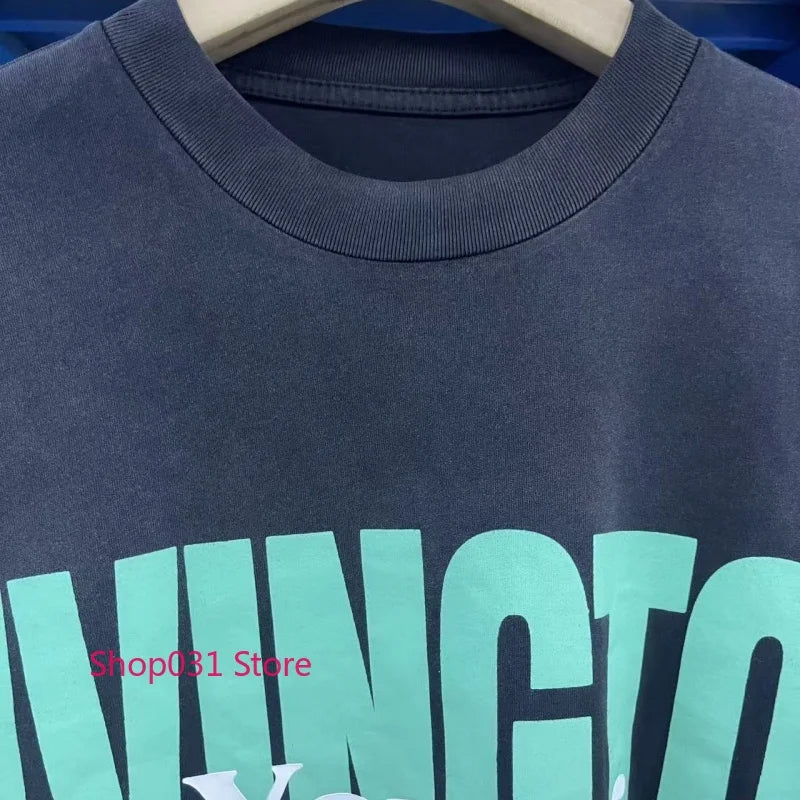 R123 Long Sleeve T Shirt Vintage Washed 100% Cotton Loose Fit Casual Mens Pullover  oversized t shirt