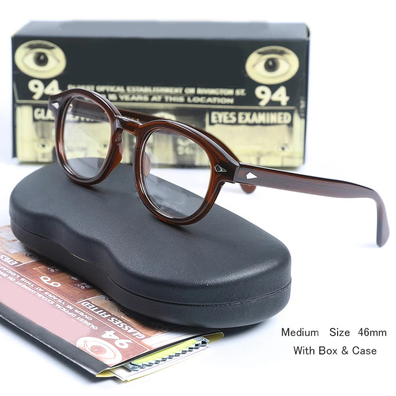 Optical Eyeglasses Frame Men Women Johnny Depp Vintage Glasses Computer Acetate Spectacle Frame For Male Clear Lens