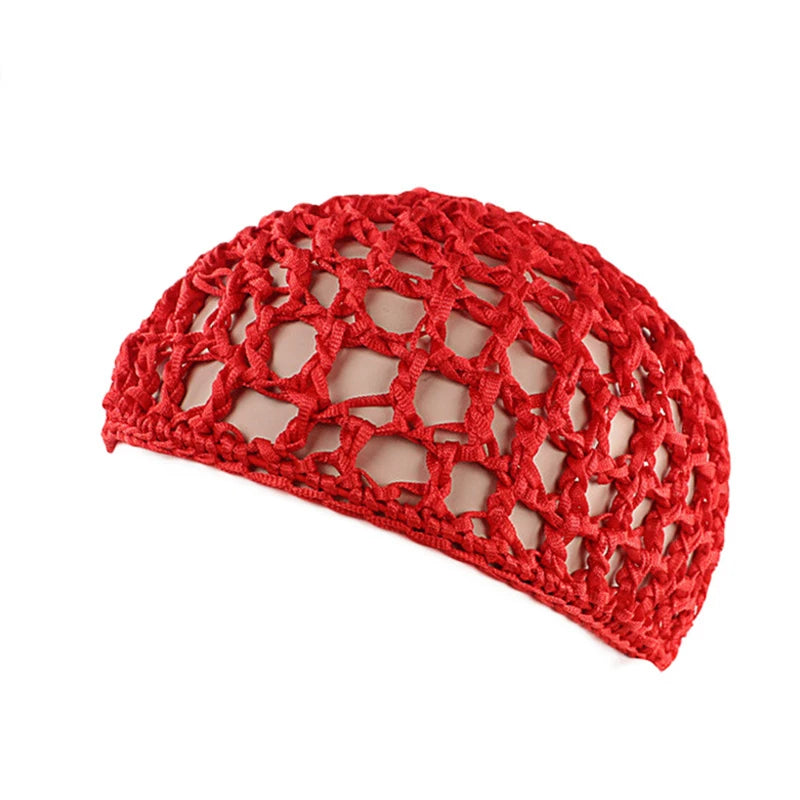 1pc Mesh Crochet Hair Net Woven Hair Cap Bonnet Night Cap Sleep Cap For Women Wig Head Cover Accessories