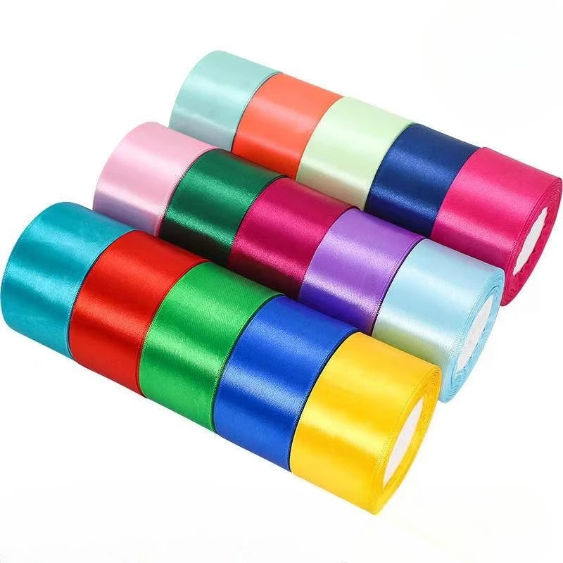 22meters/roll 5cm Silk Satin Ribbons Crafts Bow Handmade DIY Gift Packaging Wrap Party Wedding Decorative Clothing Accessories
