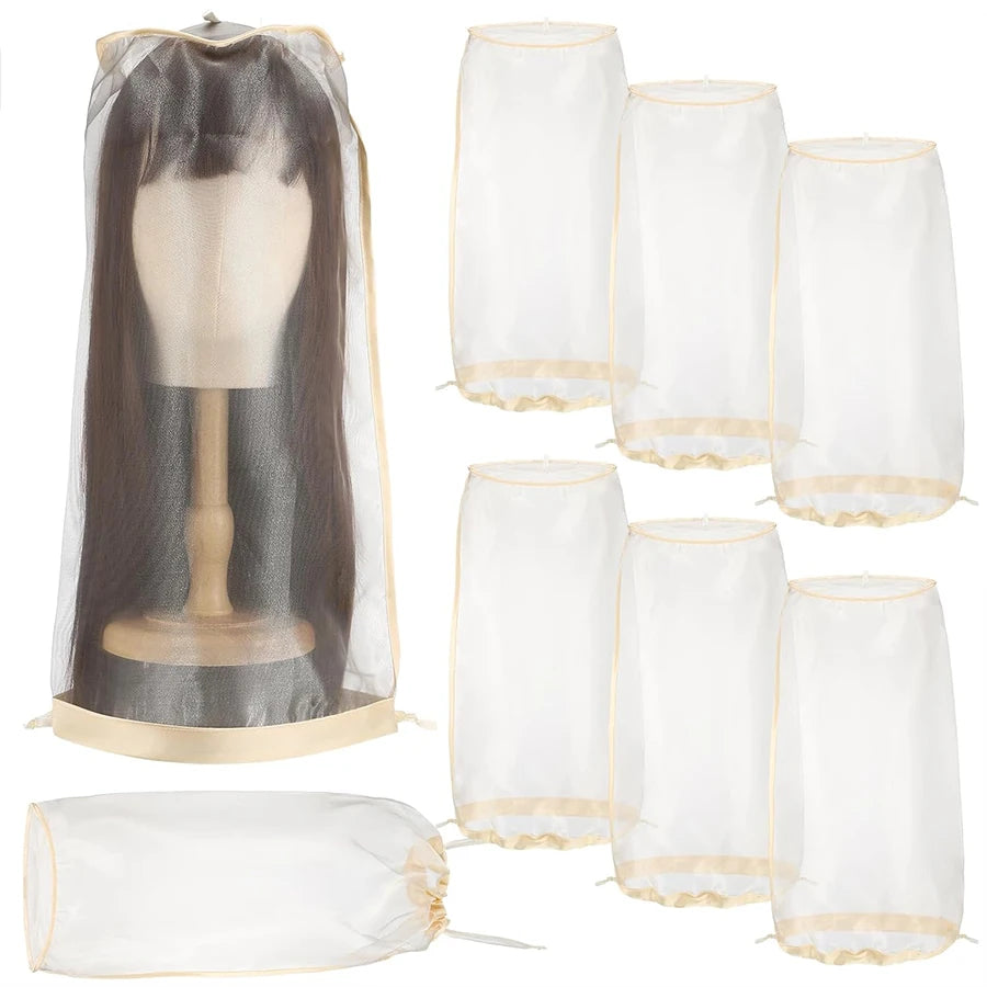 1/6 Pcs Wig Bags Adjustable Wig Storage for Multiple Wigs with Drawstring  Portable Wig Storage Bags