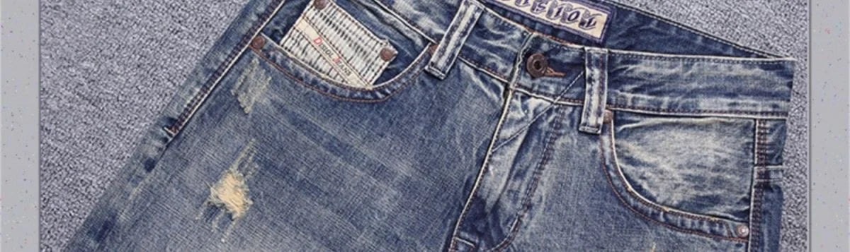 2023 Spring and Autumn New Classic Fashion Solid Color Ripped Small Foot Pants Men's Casual Comfort Elastic High Quality Jeans