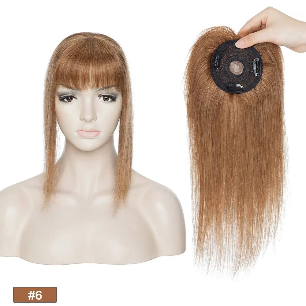 Rich Choices Women Topper 8.5x8.5cm Hair Toppers Natural Hair Clip In Wigs 100% Human Hair For Women Hairpiece