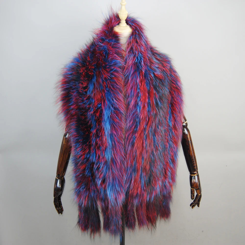 Hot Sale Genuine Fox Fur Shawl For Women Real Natural Fox Fur Female Capes And Wraps For Wedding Bride Winter Warm Outwear Scarf