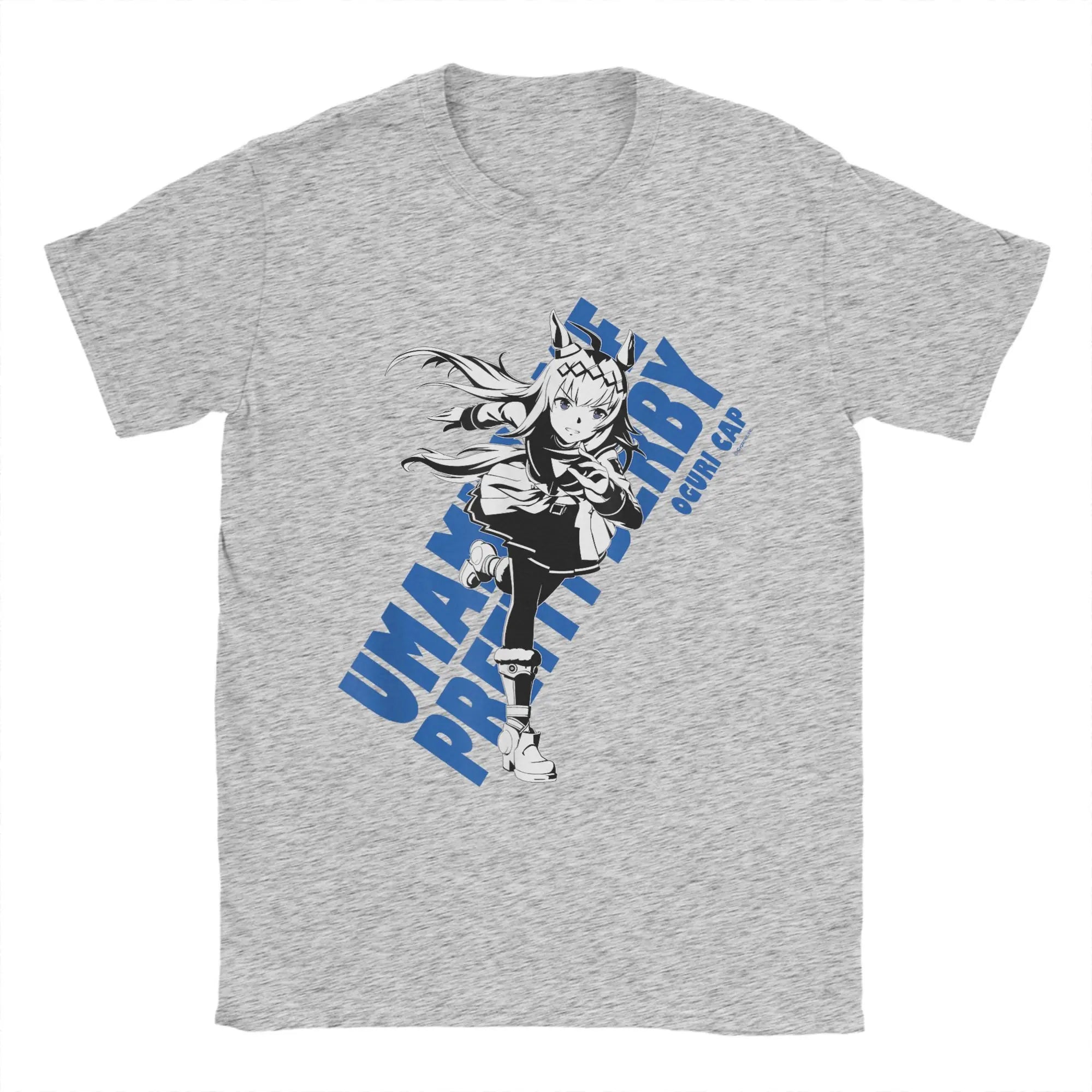 Vintage Umamusume Pretty Derby Oguri Cap T-Shirts Men Crew Neck Cotton T Shirts  Short Sleeve Tee Shirt Printing Clothes