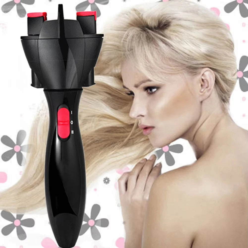 360 Degree Rotating Automatic Hair Braider Machine Two Strand Twist Braid Maker Electric Hair Styling Tool for Women Girls