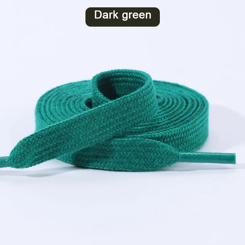 1 Pair Flat Shoelaces for Sneakers Classic Canvas Sports Shoe Laces Women Men Shoelace Solid Double Cotton Shoestrings for AF1
