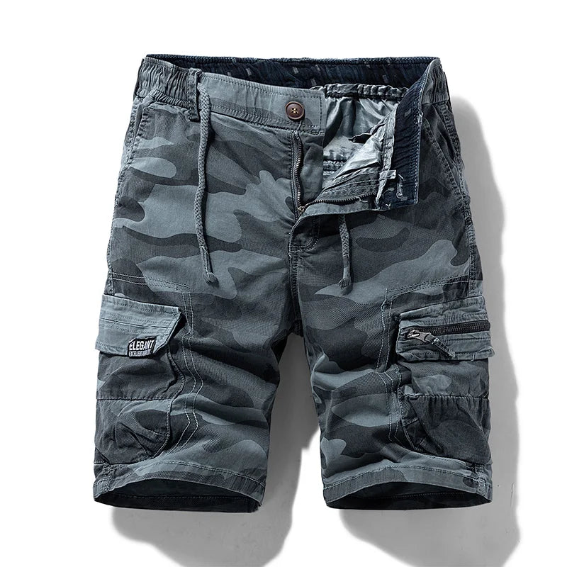 2024 New Summer Men Cotton Cargo Camouflage Shorts Men Clothing Casual Breeche Bermuda Beach Jogger Shorts Male Hot Dropshipping