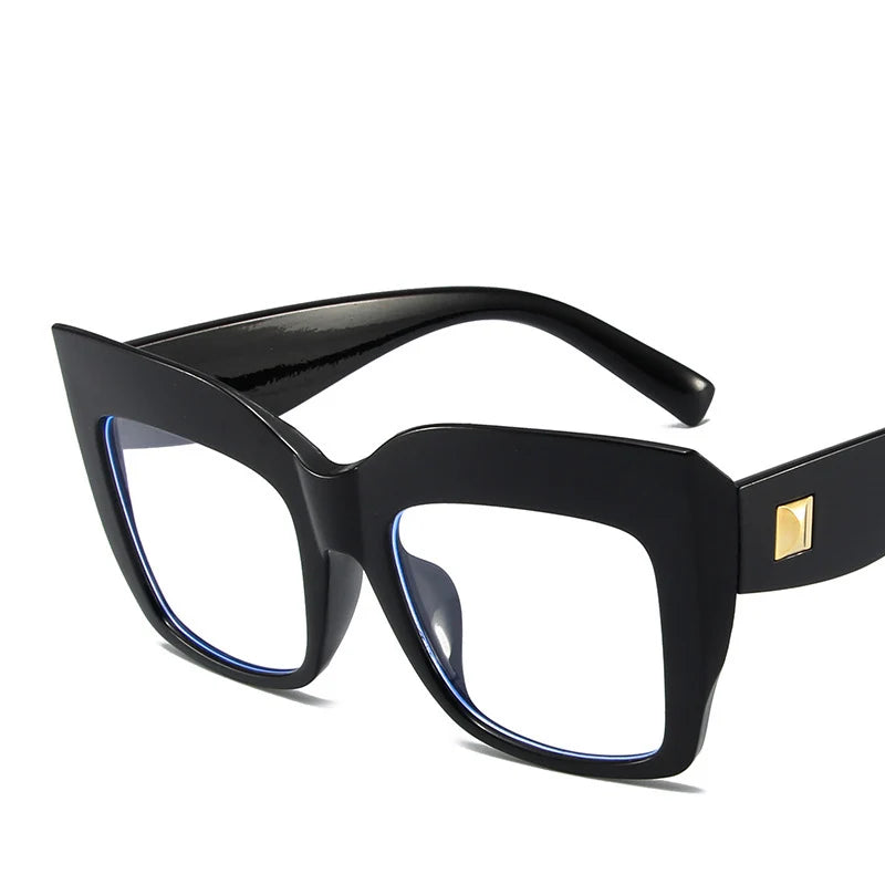 Oversize Women's Glasses Fashion Transparent Square Ladies Eyeglasses Blue Clear Lens Optical Female Eyewear Anti Blue Light
