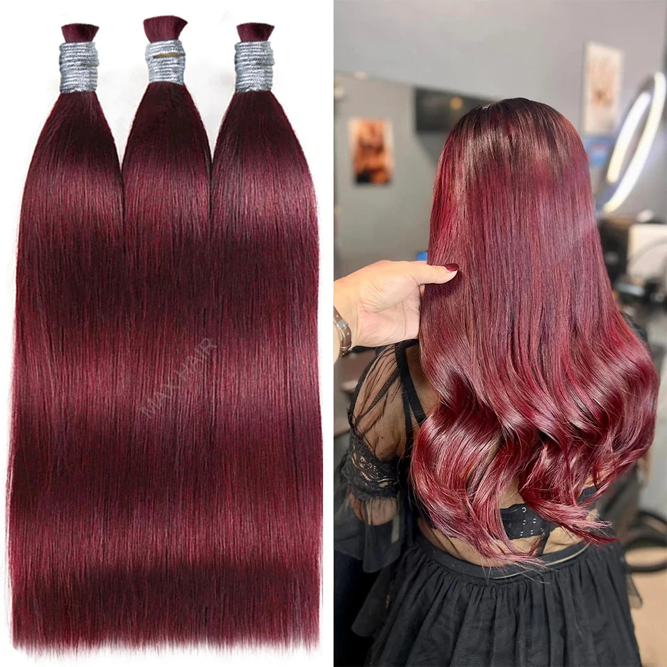613 Striaght Human Hair No Weft 100% Virgin Bundles Highlight Original Bulk Extensions Russian Natural Unprocessed Blonde hair