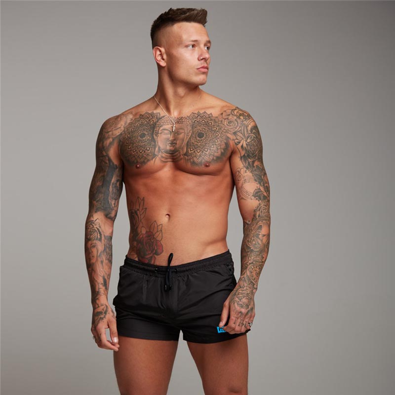 Men's Sports Running Fitness Casual Three-quarter Pants Summer Breathable Quick Dry Shorts Gym Bodybuilding Muscle Sweatpants