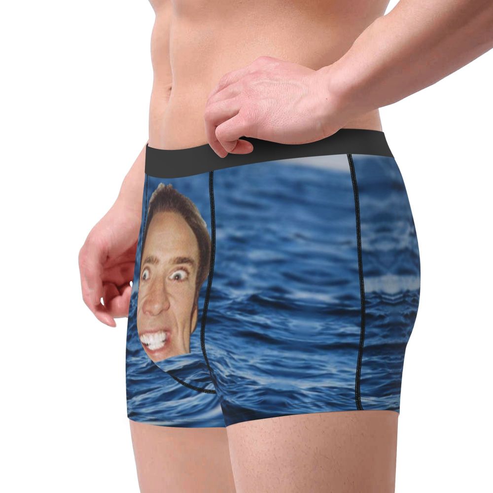 Custom Nicolas Cage Boxer Shorts For Homme 3D Printed Male Nic And His Girls Underwear Panties Briefs Breathbale Underpants