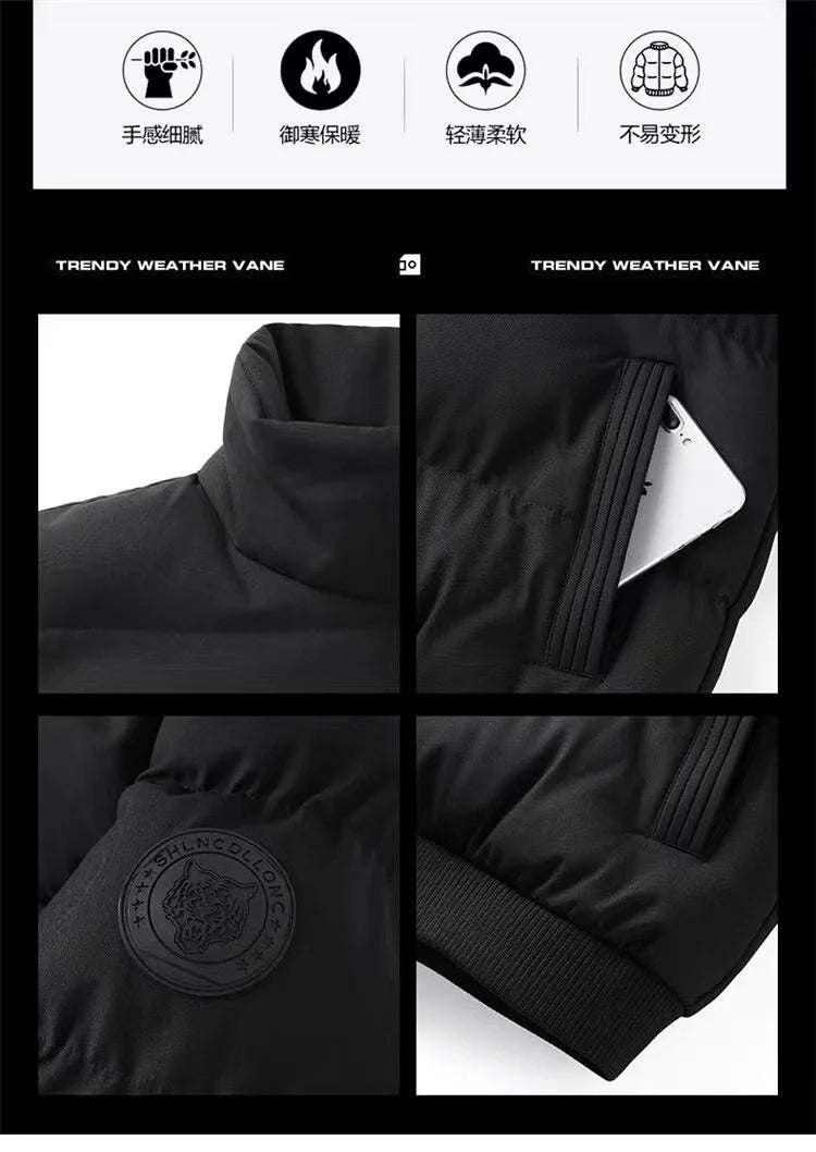 2025 Winter Fashion Umbro Men's High-quality Polyester Fiber Zip-up Warm and Windproof Jacket and Trousers Set