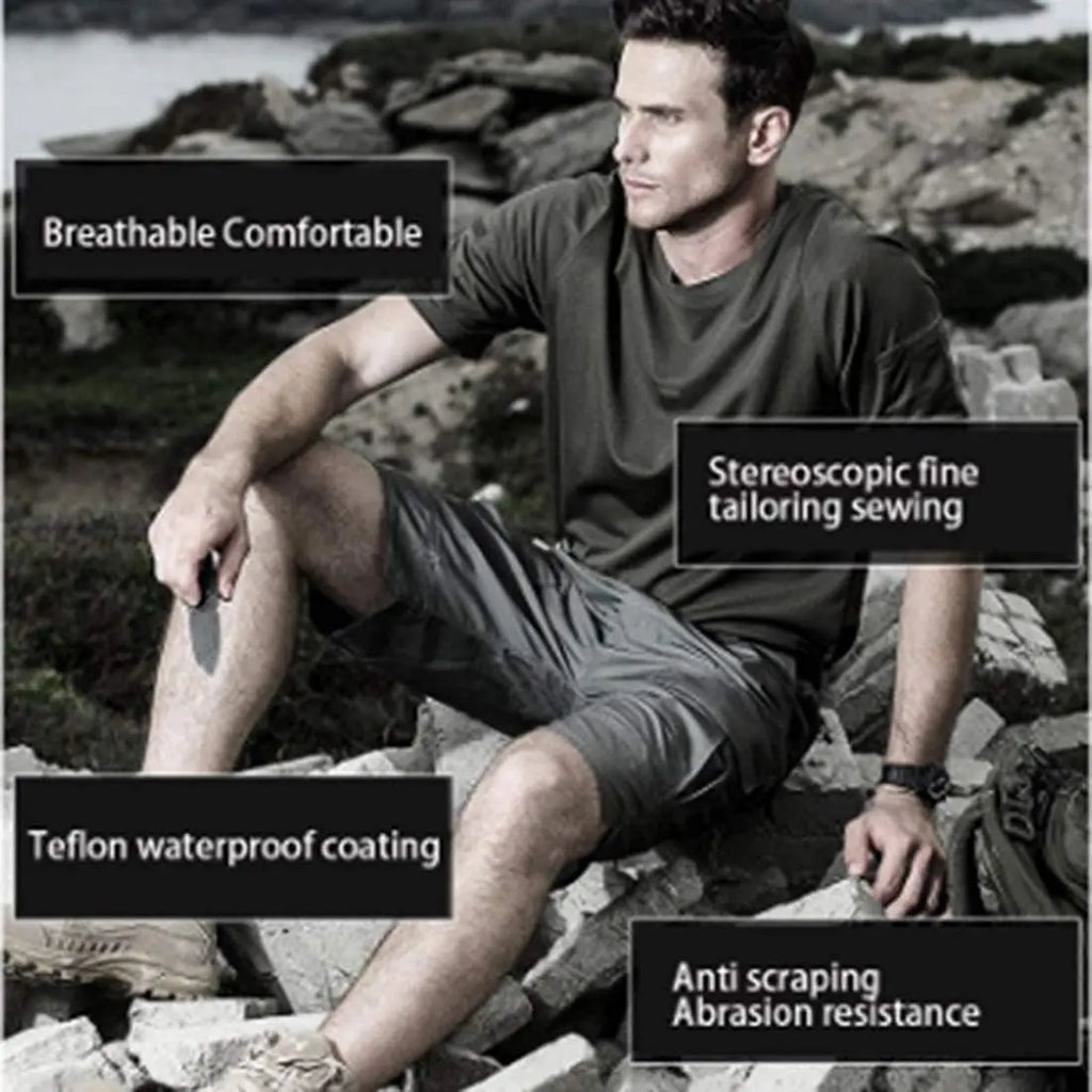 Shorts Men Urban Military Waterproof Cargo Tactical Shorts Male Outdoor Camo Breathable Quick Dry Pants Summer Casual Shorts