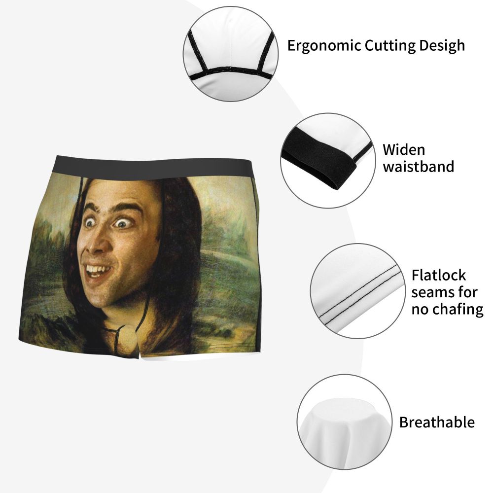 Custom Nicolas Cage Boxer Shorts For Homme 3D Printed Male Nic And His Girls Underwear Panties Briefs Breathbale Underpants