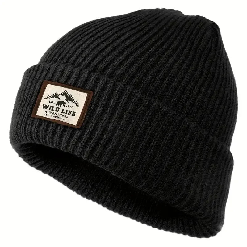 Warm Knitted Hat Jacquard Stripe Ear Protection Warm Trendy Casual Hat