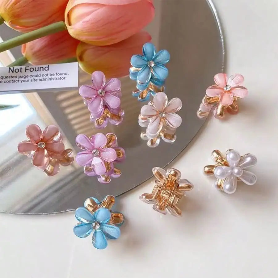 10pcs Super Fairy Flower Claw Clip Hair Clip Side Hair Root Girl Clip Hair Accessories Headwear,Hairpiece,Bangs,Shattered Hair