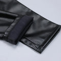 Autumn and Winter Slim Mens Leather Pants Tight Motorcycle Fashion Simple Hipster PU Leather Pants for Men
