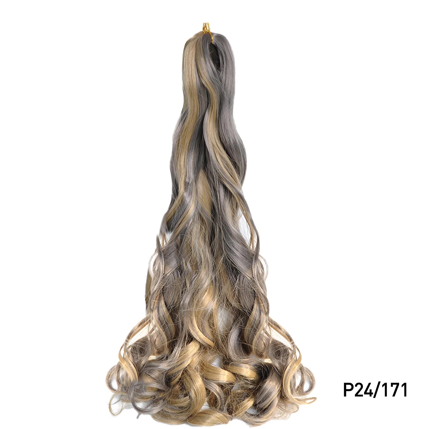 French Curls Braiding Hair Extensions 24Inch Synthetic Curl Hair Loose Wave Spiral Curl Crochet Hair Braids For Black Women