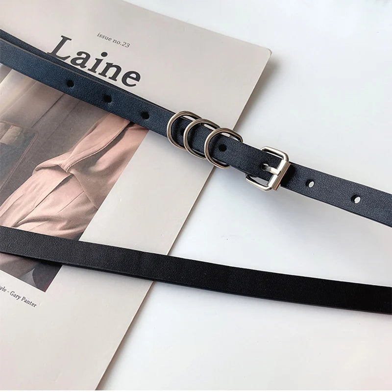 Punk Belt Women Dress Wide Chain Waistband Leather harness Ladies Corset Fashion Waist Belts Casual Dress PJ437