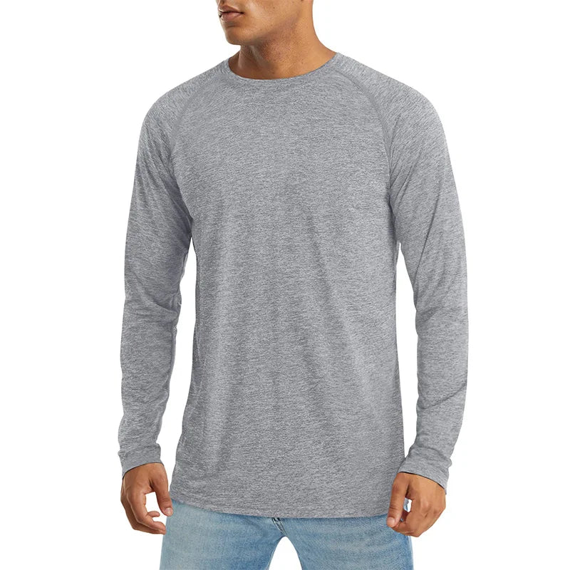 MAGCOMSEN Men's Sun Protection T-shirt Long Sleeve Hiking Fishing Shirts UPF50+ UV Block Spring Summer Casual Tee Workout Shirts
