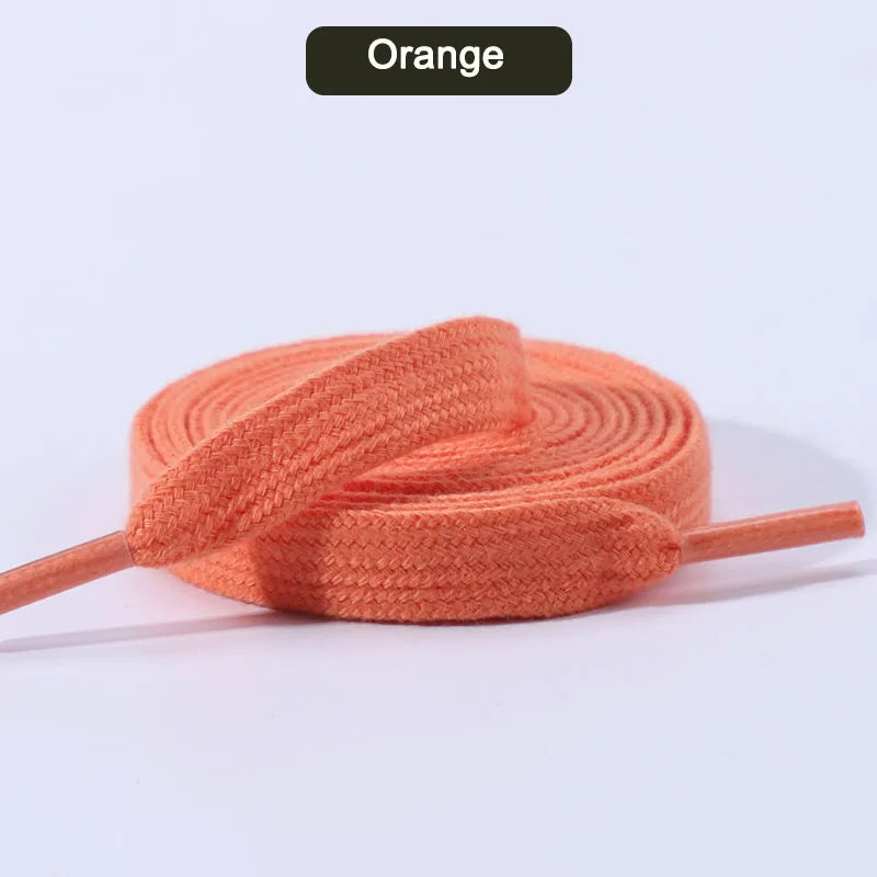 1 Pair Flat Shoelaces for Sneakers Classic Canvas Sports Shoe Laces Women Men Shoelace Solid Double Cotton Shoestrings for AF1
